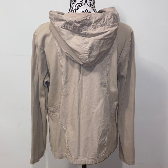 $3/$60 Zenergy by Chico’s Beige Utility Jacket with Hood Size 2 / Large - Picture 6 of 11